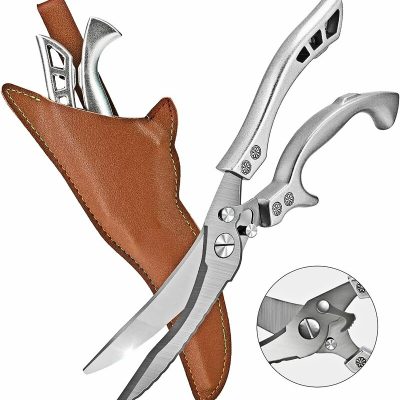 Kitchen-Scissors-Chicken-Bone-Kitchen-Shears-Duck-Fish-Cutter-4Cr-Stainless-Steel-Fish-Scissors-Scale-Clean