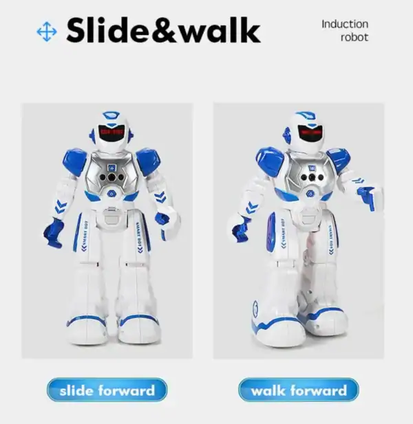 WEECOC Smart Robot Toy - Gesture & Remote Control, Sings, Dances, Programmable For Kids (White)