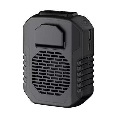 Portable Cooling Fan with Clip and Lanyard – USB Rechargeable 6000mAh Battery – 3-Speed Wearable Design