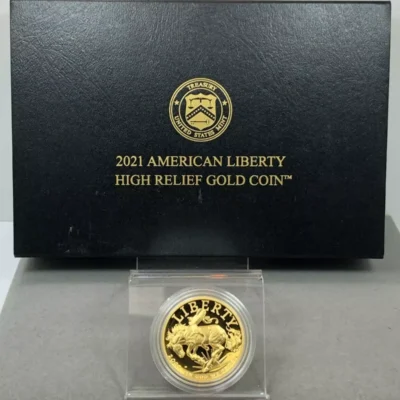 2021-W $100 1oz 9999 Fine Gold ~ High Relief American Liberty w/Box & COA (OGP)