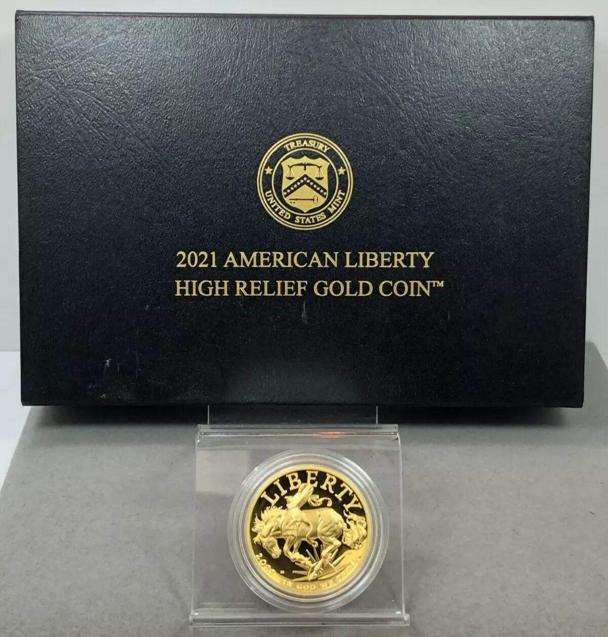 2021-W $100 1oz 9999 Fine Gold ~ High Relief American Liberty w/Box & COA (OGP)