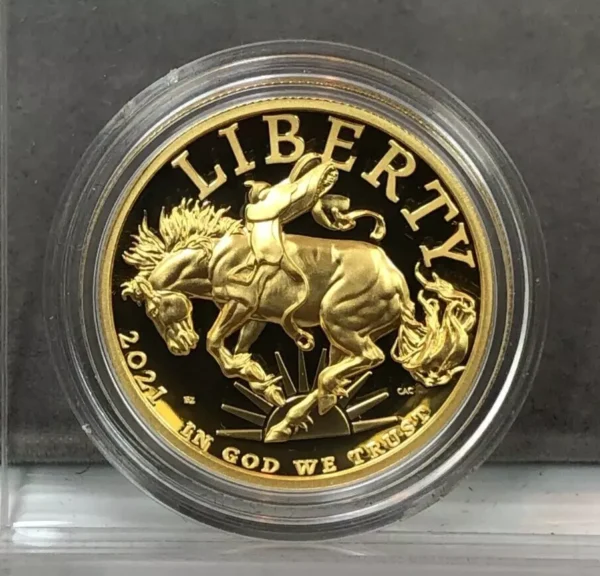 2021-W $100 1oz 9999 Fine Gold ~ High Relief American Liberty w/Box & COA (OGP)