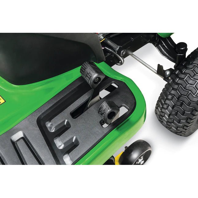 John Deere S100 17.5-HP Side By Side Hydrostatic 42-in Riding Lawn Mower Mulching Capable