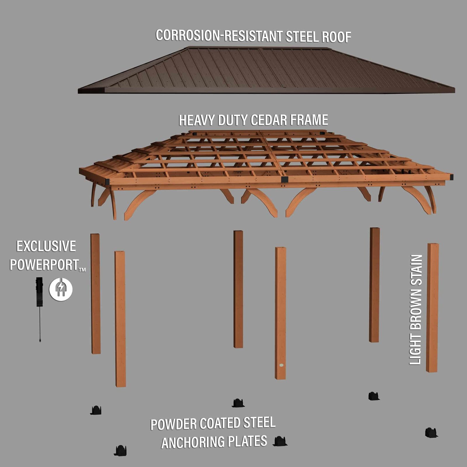20X12 BARRINGTON GAZEBO/CARPORT