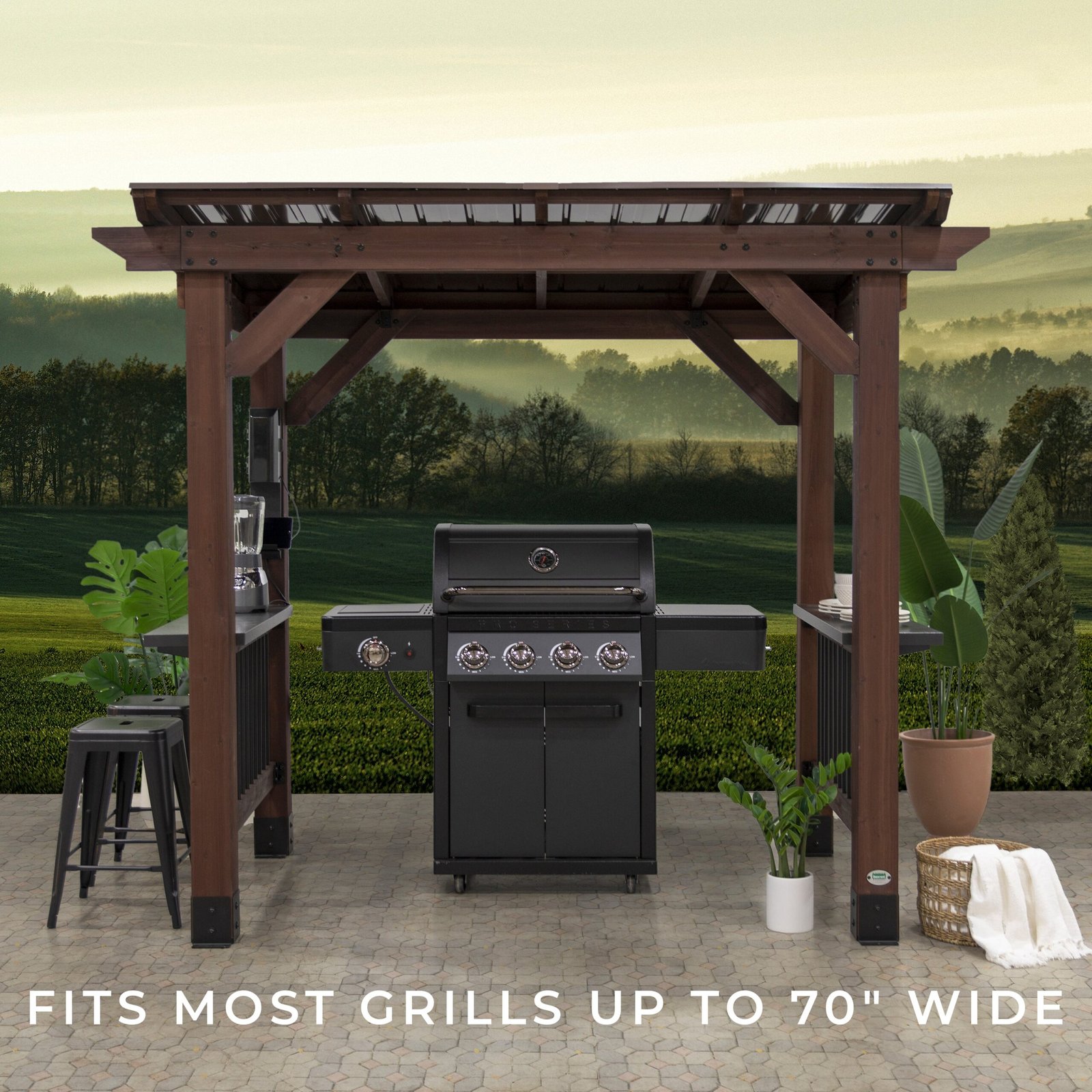 Backyard Discovery SAXONY GRILL GAZEBO 8.5 ft. x 5.5 ft.