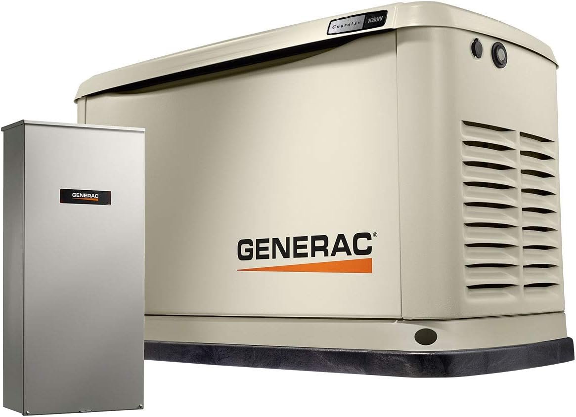 Generac 7172 Guardian 10kW Home Backup Generator with 16-circuit Transfer Switch WiFi-Enabled