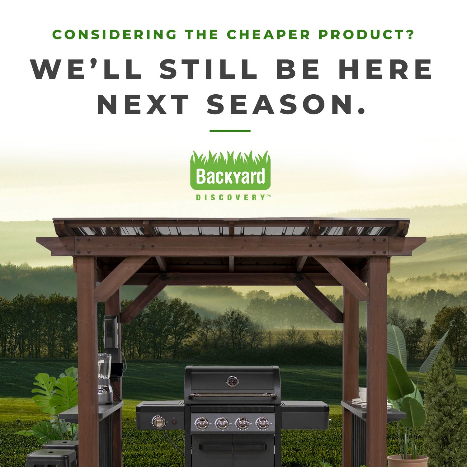 Backyard Discovery SAXONY GRILL GAZEBO 8.5 ft. x 5.5 ft.