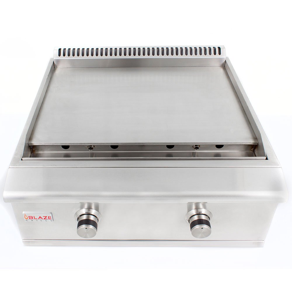 Blaze Grills LTE 30-Inch Built-In Natural Gas Commercial Style Flat Top Griddle with Lights