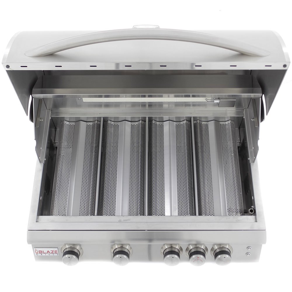 Blaze Grills LTE 32-Inch 4-Burner Built-In Propane Gas Grill with Rear Infrared Burner & Grill Lights