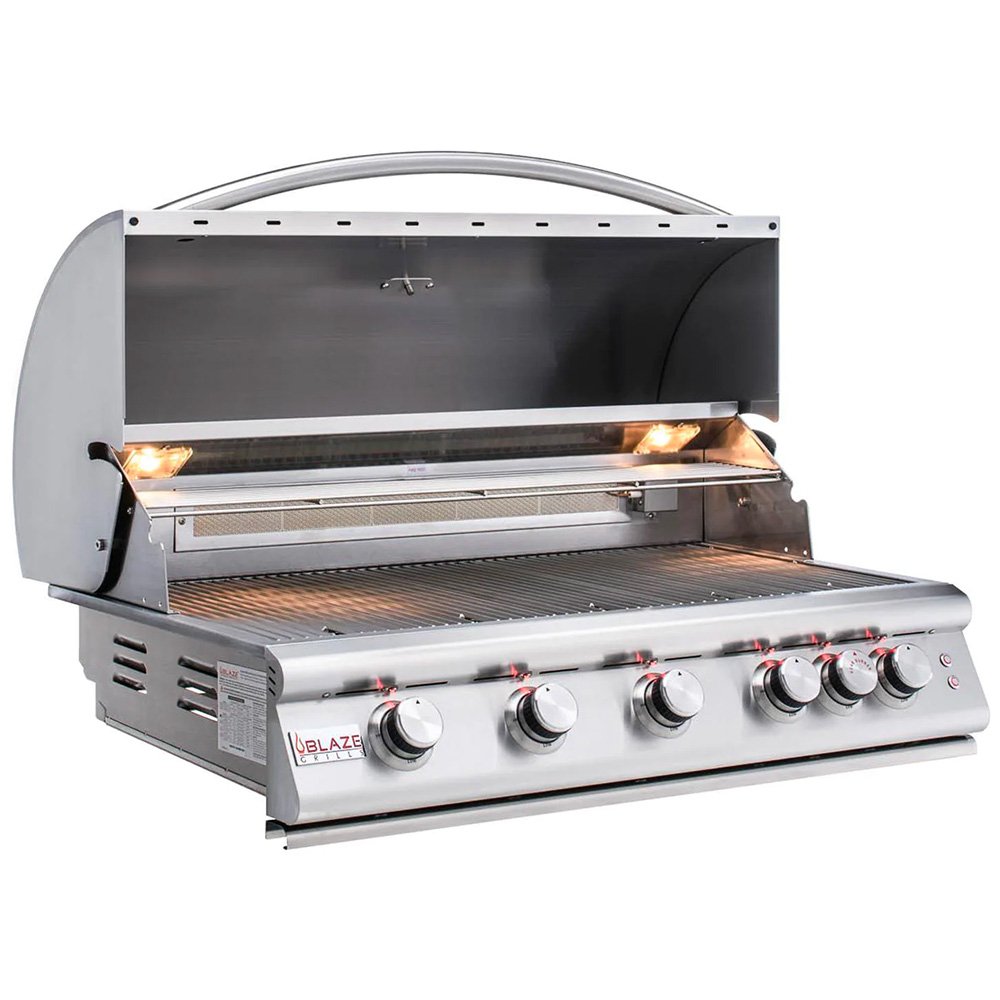 Blaze Grills LTE 40-Inch 5-Burner Built-In Propane Gas Grill with Rear Infrared Burner & Grill Lights