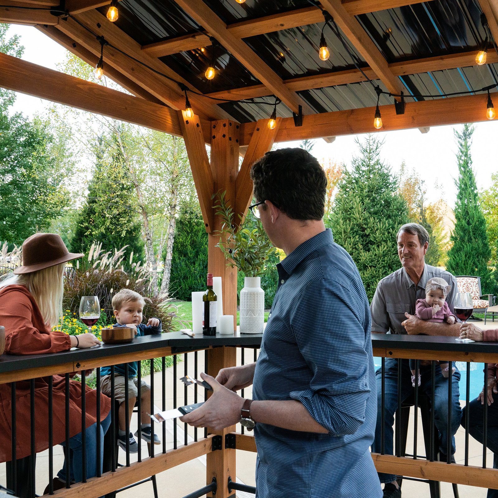 Granada Girll Gazebo With outdoor Bar