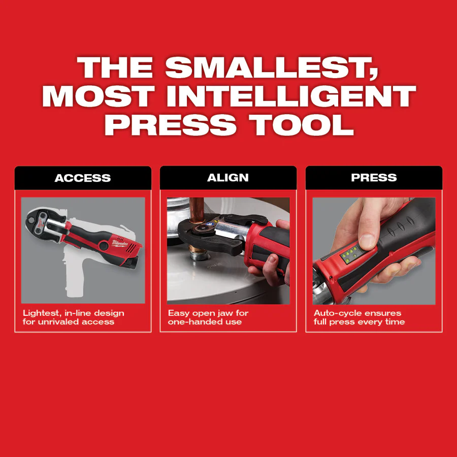 Milwaukee 2473-22 M12 Force Logic Press Tool 1/2" - 1" Kit