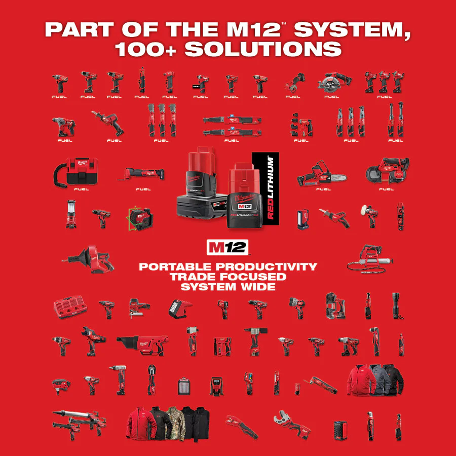 Milwaukee 2473-22 M12 Force Logic Press Tool 1/2" - 1" Kit