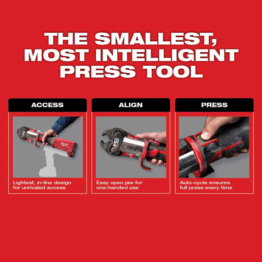 Milwaukee 2922-22 M18™ FORCE LOGIC™ Press Tool w/ ONE-KEY™ w/ 1/2"-2" CTS Jaws
