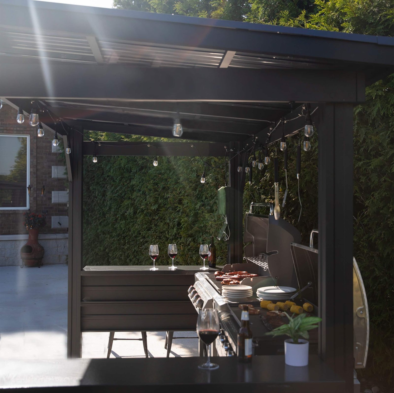 Rockport Xl Steel Grill Gazebo