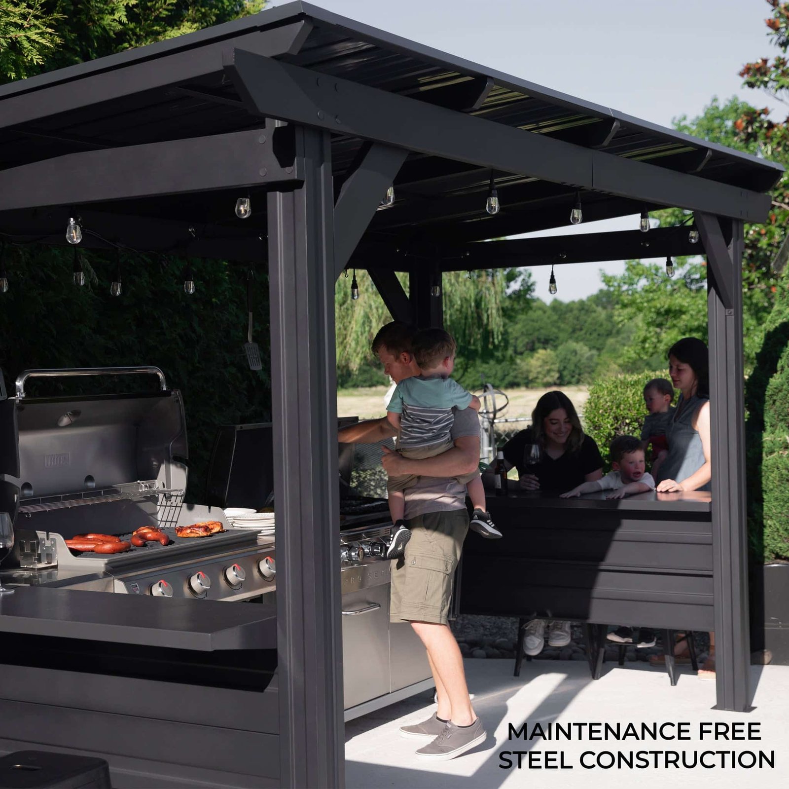 Rockport Xl Steel Grill Gazebo