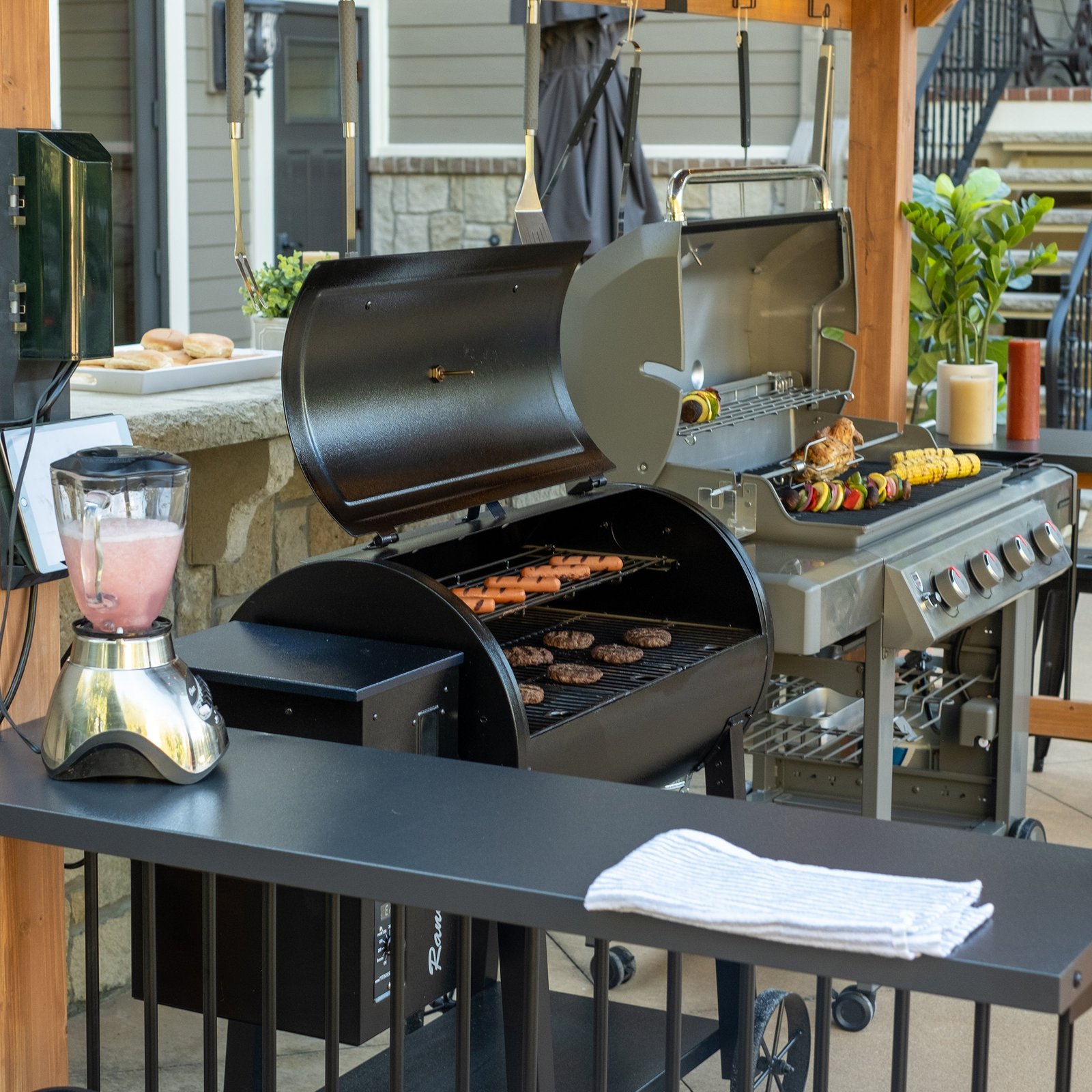 Backyard Discovery Saxony Xl Grill Gazebo 12.5 ft. x 6.5 ft.