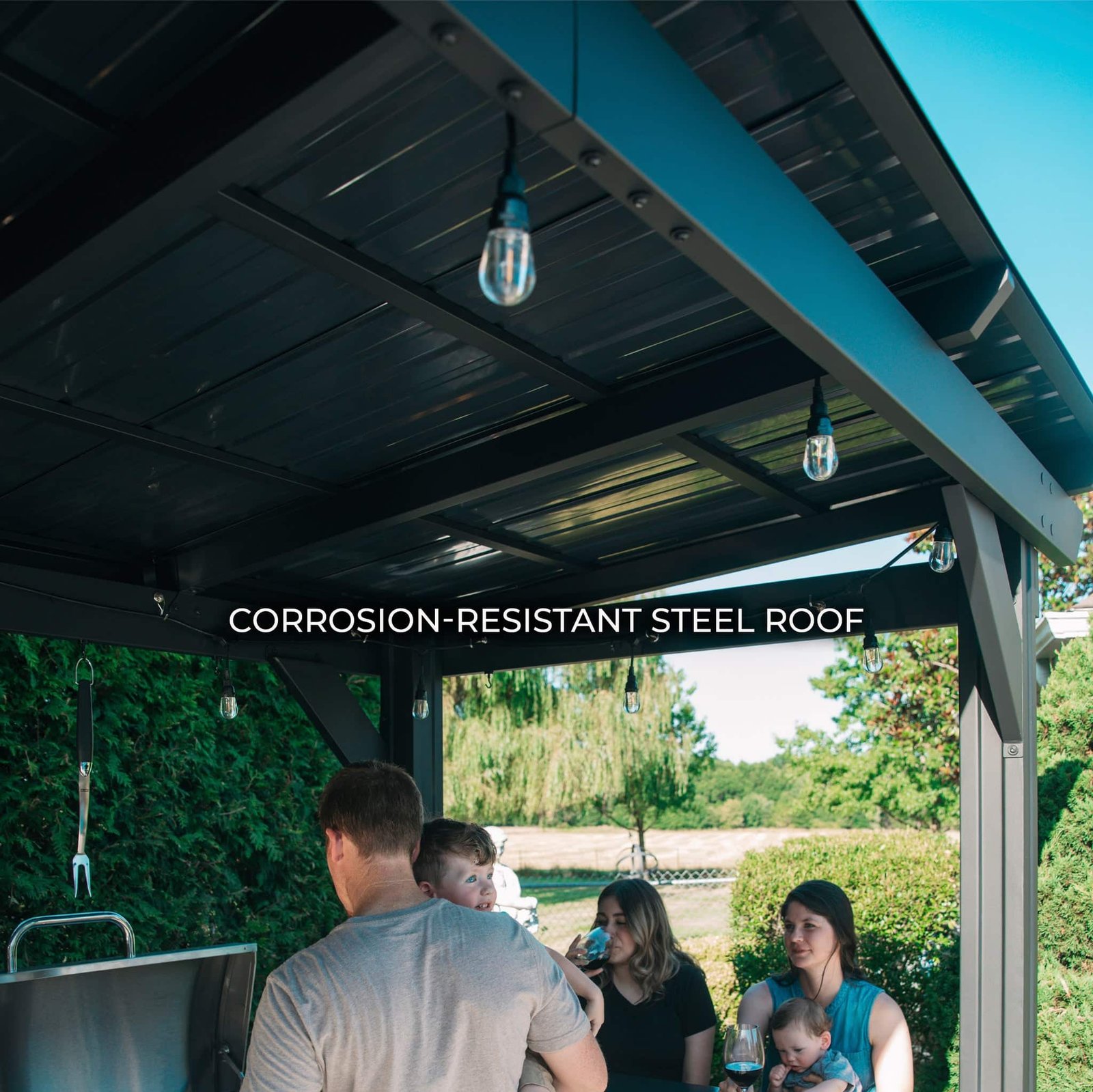 Rockport Xl Steel Grill Gazebo
