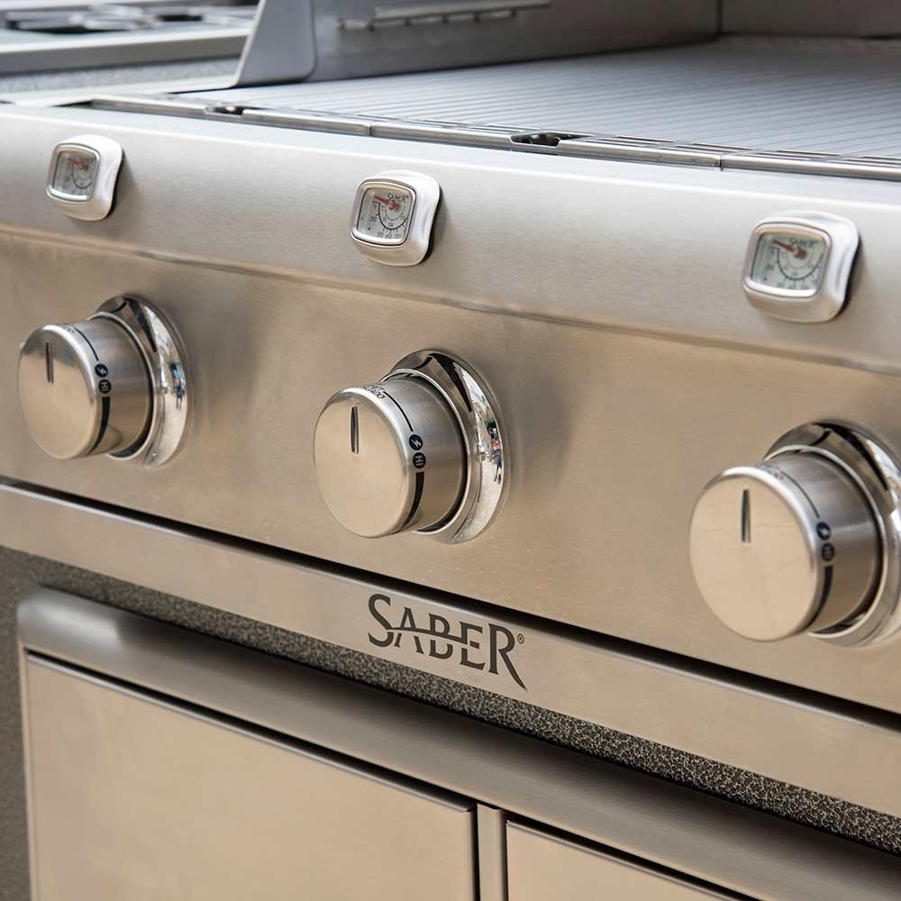 Saber Grills Stainless 670 40-Inch 4-Burner Built-In Infrared Natural Gas Grill