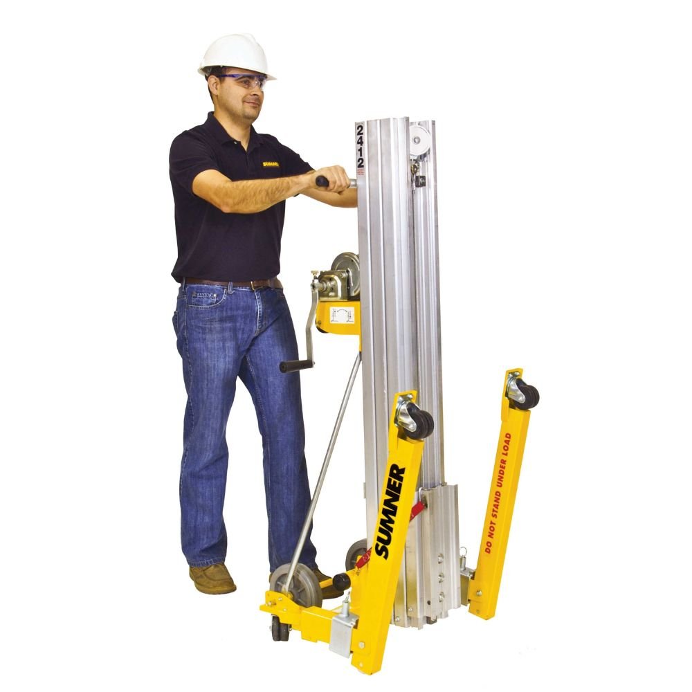 Sumner 784752 2412 12' Galvanized Series 2400 Contractor Lift, 400 lbs