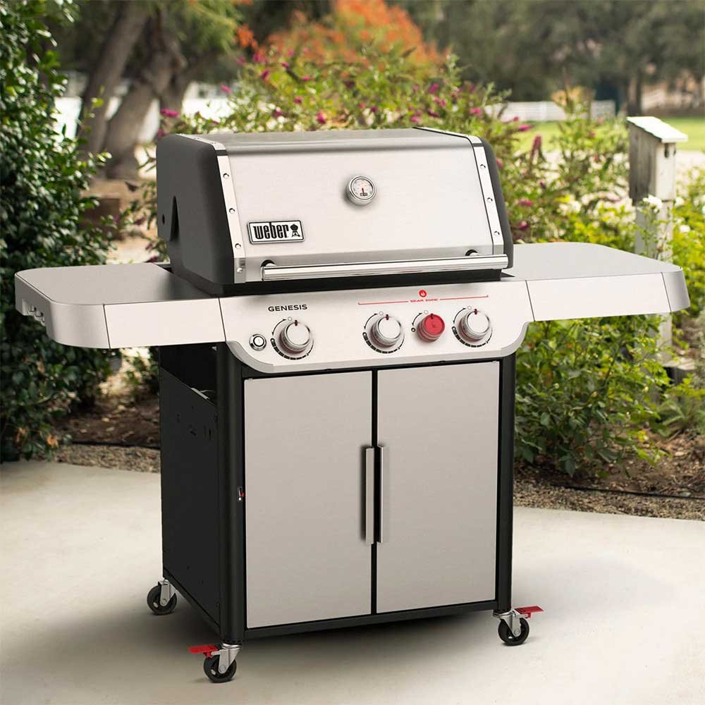 Weber Grills Genesis S-325s Propane Gas Grill with Sear Burner - Stainless Steel