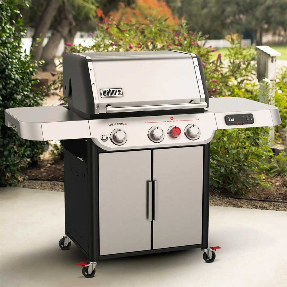 Weber Grills Genesis SX-325s Propane Gas Smart Grill with Sear Burner - Stainless Steel
