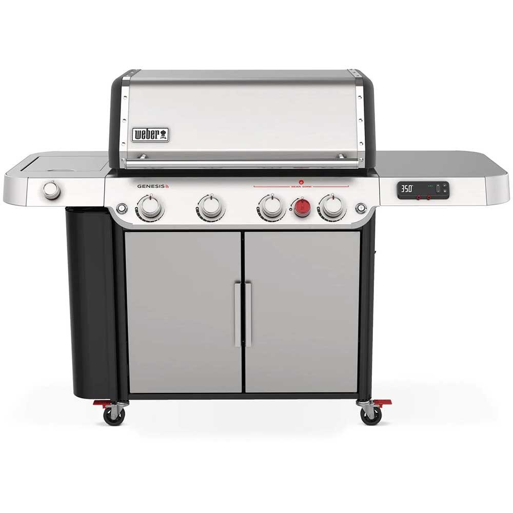Weber Grills Genesis SPX-435 Natural Gas Smart Grill with Sear Burner & Side Burner - Stainless Steel