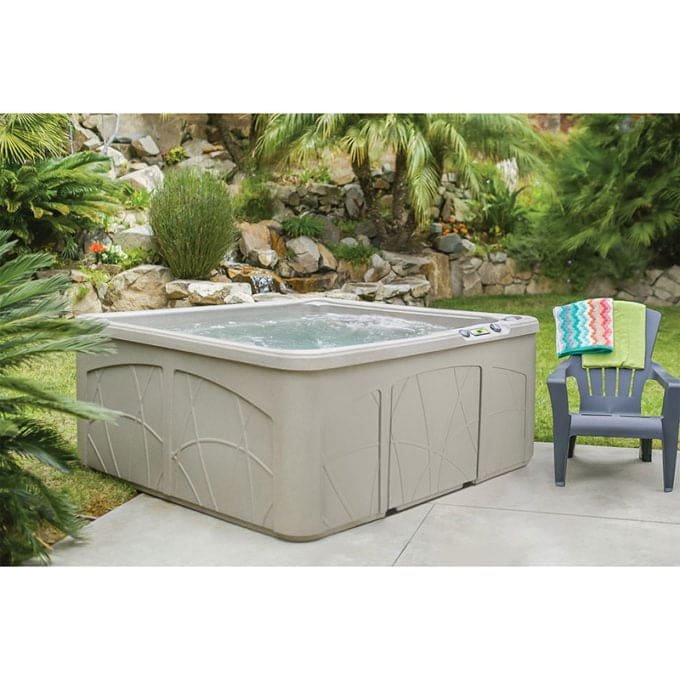 LifeSmart Bahama (LS350DX) Hot Tub – 5 Person, 28-Jet, Plug & Play Spa, Sand | Slaktra