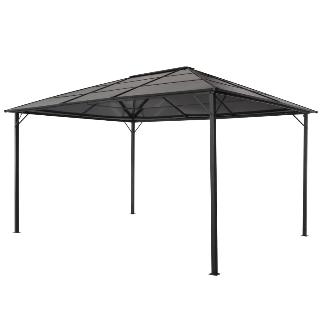 vidaXL Gazebo with Roof Aluminum 13.1’x9.8’x8.5′ Black